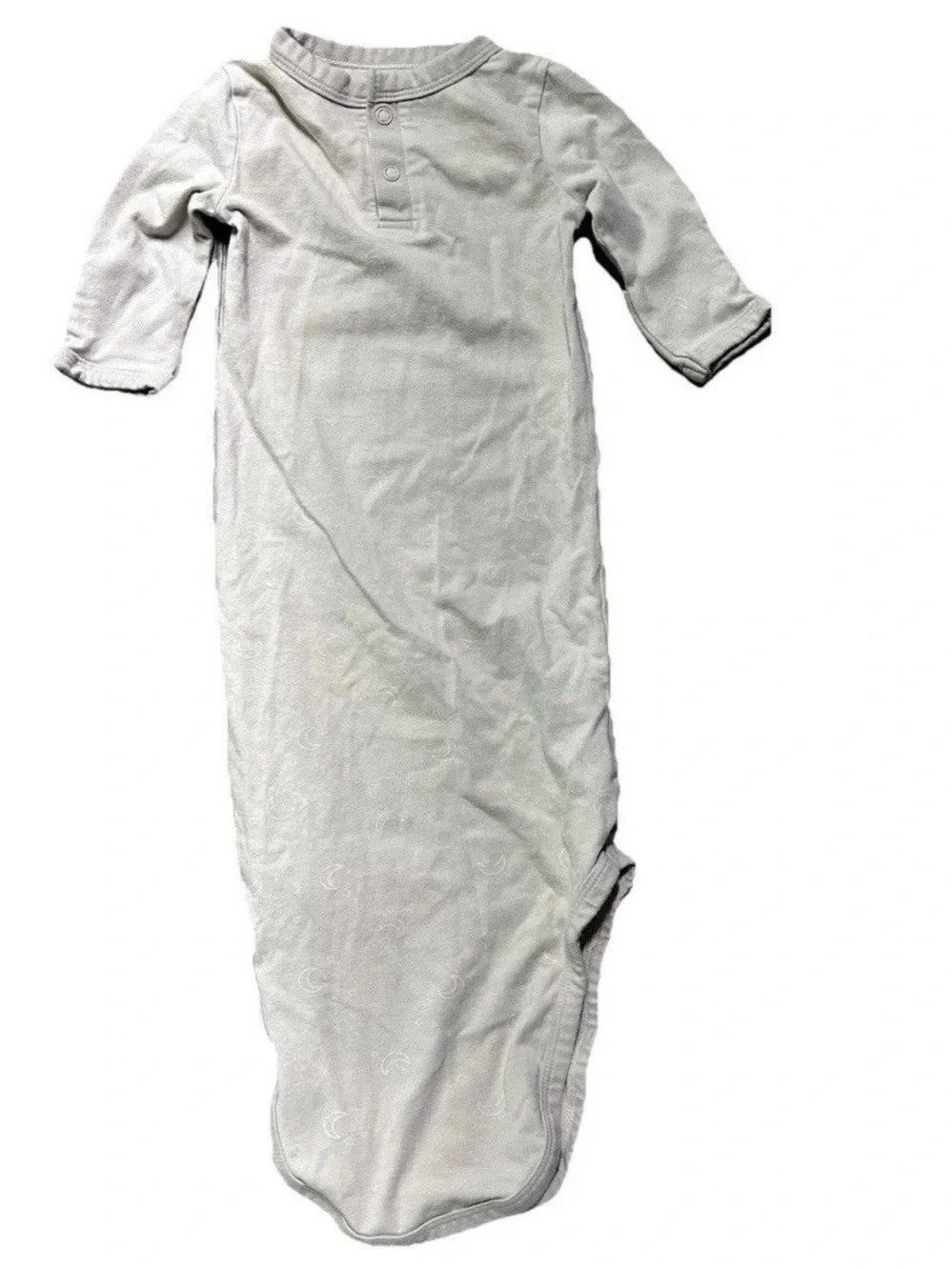 Baby Footie Pajamas Gown Pears Clouds Neutral Size 0-3 Months